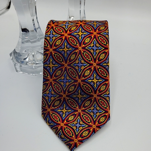 Haines & Bonner Other - Haines & BONNER of London Silk Tie Stained Glass Jacguard handmade